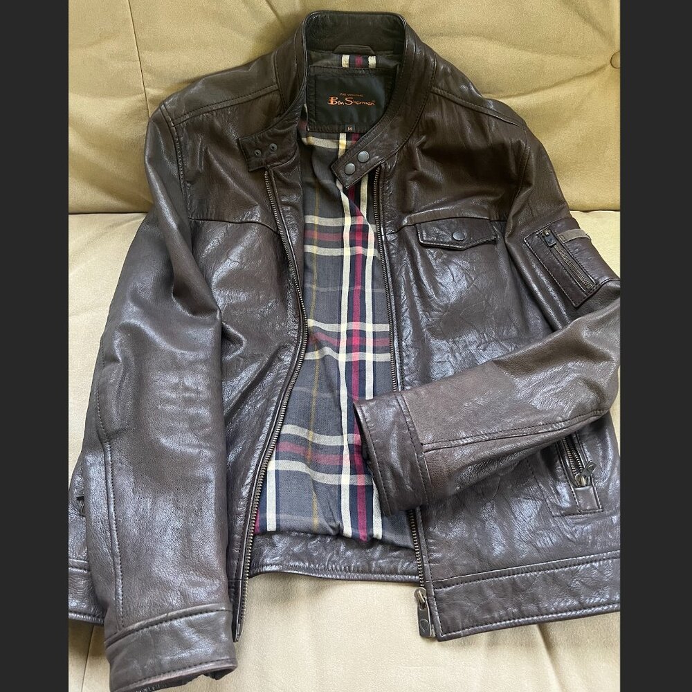 Ben Sherman Leather Moto Jacket